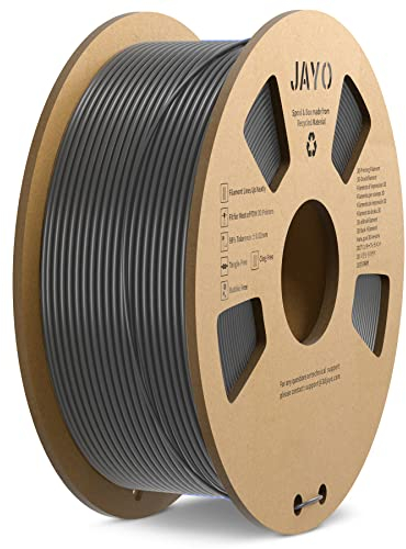 JAYO PLA Filament 1.75 mm, 3D Drucker Filament, Maßgenauigkeit +/- 0.02mm, 1.1 KG Spule (2,4 lbs), Sauber Gewickeltes Filament, Grau 1100G