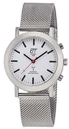 ETT Eco Tech Time Funk Solar Damen Uhr Analog mit Edelstahl Armband ELS-11583-11M