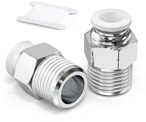 TAILONZ PNEUMATIC Blanco Rosca macho recta 4 mm DE x 1/8 GAS racores PC4-01 (pack de 10)