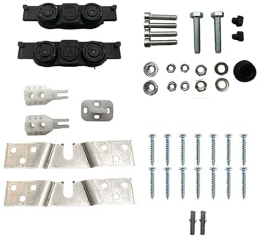 KIT PER BINARI SCORREVOLI | SISTEMI SCORREVOLI PER PORTE | SET CARRELLI SCORREVOLI PER PORTE CON PORTATA 80 Kg (SET UNIVERSAL)