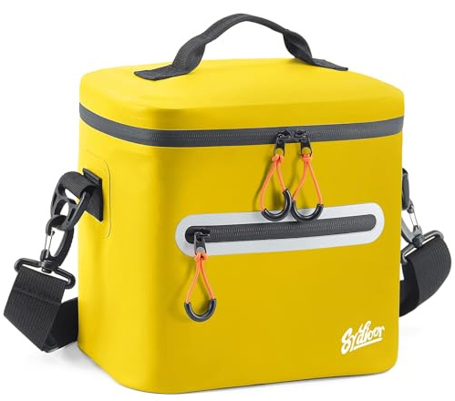 Sydioor Bolsa Refrigeradora 7L Portátil Aislada y Impermeable, Ideal para Camping, Picnics y Aventura, Amarillo