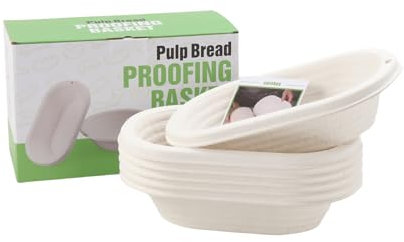 Cesta de fermentación para pan, 6 unidades, ovalada, 24,5 cm, ovalada, para fermentar panes