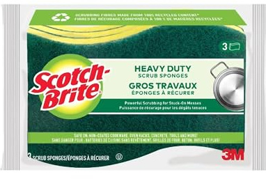 3m Scotch-Brite® Heavy Duty Scrub Sponge HD-3,Yellow, Green,2.8 x 4.5
