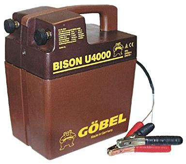 Göbel Weidezaungerät Batteriegerät Bison U 4000 bis 18km Zaunlänge 1,30J 9V 12V ohne Batterie