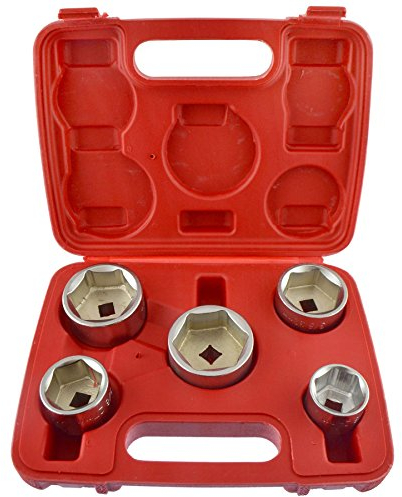 Neilsen CT1780-5pc 3/8in Dr Oil Filter Socket Set | Sizes 24mm, 27mm, 32mm, 36mm, 38mm