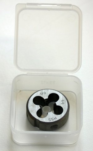 Fer à découper M9 x 1,25 HSS Roue de coupe à vis DIN 223 Filetage droit