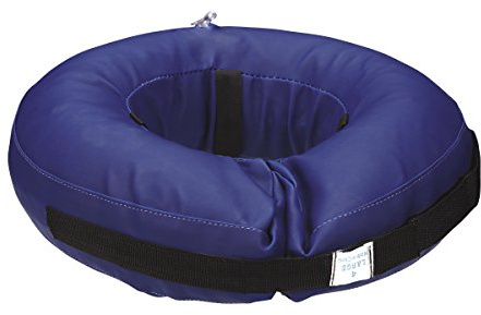 Total Pet Health Uppblåsbar hundkrage - veterinärgodkänd halsband speciellt utformad för att förhindra att husdjur slickar och biter i sina sår, poäng