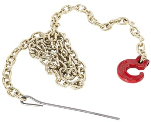 Portable Winch PCA-1295 Choker Log Chain 1/4 x 7' with C-Hook and Steel Rod - Heavy Duty Chain 12,790 lb Capacity, Logging Chain for Skidding Cone