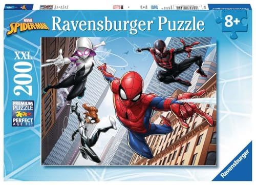 Ravensburger - Kinderpuzzle - Puzzle 200 S. XXL - Die Kräfte der Spinne - Spider-Man - Ab 8 Jahren - 12694