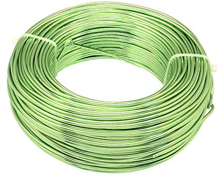Pandahall aluminiumtråd 12gauge (2.0mm) Lawn Green-2mm-55m