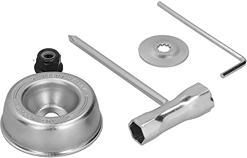 2 Set Motorsense Klingenadapter, Gartenmaschine Rasenmäher Klingenaufsatz Wartung Washer Kit Ersatz-Gartengeräte mit 5 mm Winkelschlüssel für STIHL Trimmer Zubehör