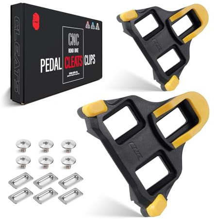 CNCLOL Calas Bicicleta Carretera para Shimano, SPD-SL SH10 SM-SH11 SM-SH12 | Calas de ciclismo para bici carretera, calas para pedales compatibles con Shimano SPD-SL SM-SH10, SM-SH11, SM-SH12