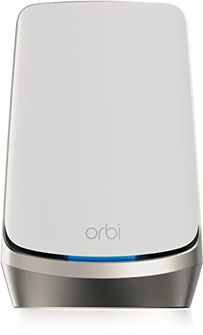 NETGEAR Orbi Satellite Quad-Band WiFi 6E Mesh Satellite (RBSE960), Coverage up to 2,500 sq. ft., 200 Devices, Expandable Mesh System, AXE11000 802.11 AXE (Up to 10.8Gbps)
