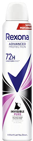 Rexona Deodorante spray protezione avanzata 72h invisibile Pure Antitraspirante per donna 200ml