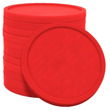CombiCraft Grand Emballage : jetons Vierges en Rouge – diamètre de 29 mm – 1000 pièces – méthode de paiement pour Festivals, événements et Restauration