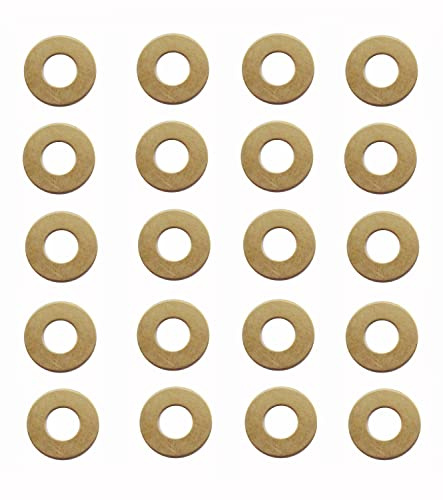 20 pezzi EDC Coltello tascabile in ottone Rondella Guarnizione per Spyder C81 C223 C85, Rondelle perno perno perno Meson Shim Guarnizione Cuscino Sostituzione Anello Pad Pad 0,3 x 11 x 5,2 mm