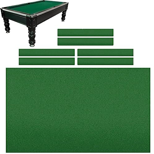 Baokuan 9ft Billard Pool -tischdecke Kissenstreifen Snooker Stoff Filz Premium Billardtisch Abdeckung Snooker Tuch Filz Set Set