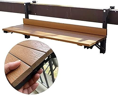 Balkon-Stehtisch Für Geländer, 80 X 26 Cm/31,4 X 10,2 Zoll, Balkonbar, Hängender Balkontisch, Klappbarer Beistelltisch Für Den Außenbereich, Hängetische Für Deck, An Der Wand Montierte Beistelltis