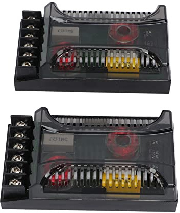 Crossover Audio per Auto 2 Pezzi, 300 Watt Crossover a 2 Vie Altoparlante Audio per Auto Passivo Divisore di Frequenza Tweeter con Protezione da Sovracorrente, Crossover Passivo