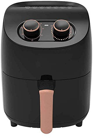 Friggitrice ad aria calda senza olio e grassi, capacità di 3,5 litri, friggitrice da 1000 W, timer da 30 minuti, termostato a variazione infinita (80-200 ° C), rosso (nero) speranzoso charitable