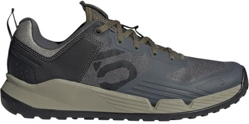 adidas, Mens Five Ten Trailcross XT Mountain Bike Shoes Grey/Black/Olive Strata 10 Medium