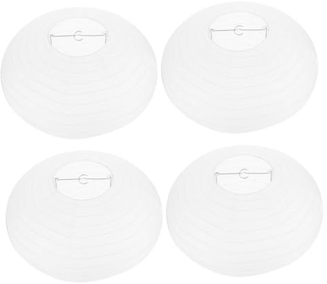 KONTONTY 4 Piezas Linternas De Papel Plegables Tonos Claros De Papel Pantalla Plegable Pantalla De Lámpara De Papel China Pantalla De Papel Redonda Lámpara De Papel De Arroz Planchar