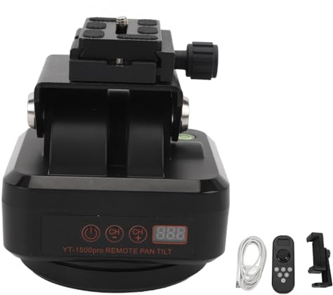 Motorisierter Stativkopf mit Fernbedienung, 360-Grad-Drehung für Smartphones, DSLR-Kameras, AB-Punkt-Rückführung, Belastung Bis zu 2,2 Kg, Wiederaufladbarer Akku, rutschfeste