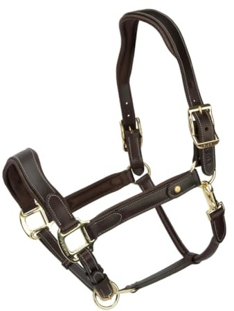 Shires Velociti Lusso Lorca Leather Headcollar - Havana Cob