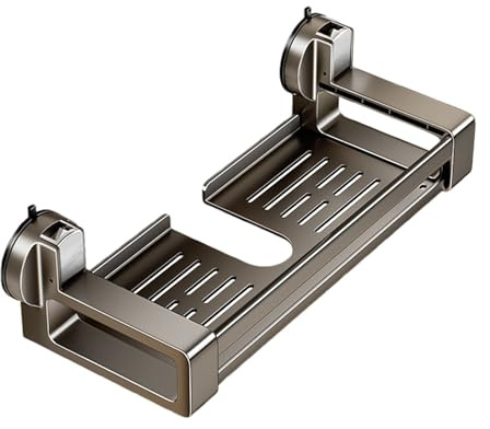 Organizer per doccia – cestino per la doccia | supporto per bagno a ventosa, accessori da bagno, supporto da parete, supporto per shampoo multiuso portatile per articoli da toeletta, lavaggio del