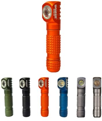 Manker E02 III Lampe de poche EDC avec queue magnétique et clip réversible – Blanc froid 6500 K 560 lumens AAA/10440 USB-C Lampe torche rechargeable (orange, sans bandeau)