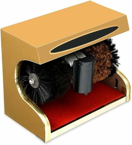 MNJVCFDS Commercial Shoe Polishing Machine, Electric Shoe Shine Polisher with Double Combination Brush, Automatic Induction, Ideal for Family, Hotel, Bank, and Commercial Use