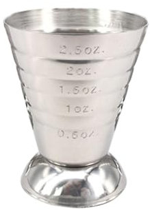 Cabilock Vaso Mezclador Vaso Medidor Taza De Medición Barra De Jigger Barra Jigger De Onzas Taza De Tiro De Medición Plata