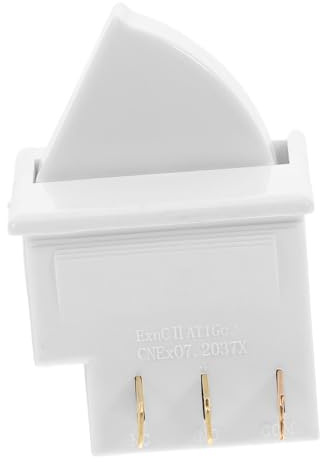 ULTECHNOVO Interruptor de Luz Control Automático de Luz Fiable Blanco para Puerta de Refrigerador Material Metálico y Plástico Repuesto Adecuado para Nevera en Cocina