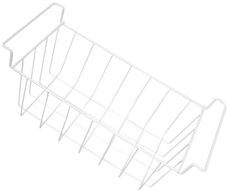 Hemobllo Panier Suspendu Rangement Pratique et Robuste en Fil de Fer Blanc Organisateur Amovible pour Congélateur Coffre pour Réfrigérateur Cuisine