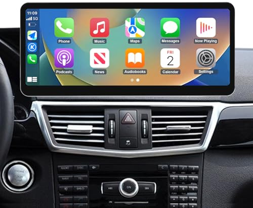 Road Top 12.3 CarPlay Screen for Mercedes Benz E Class W212 (2009-2011) | with NTG4.0 System, Ultra-Narrow Linux HD Screen, Car Stereo Touchscreen, Support Wireless CarPlay, Android Auto, Mirrorlink