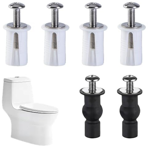 COYUN Bisagras Tapa WC,6 Piezas Accesorios para Asientos de Inodoro, Tornillos de Fijación para Asientos, Tuercas para Fijar el Asiento