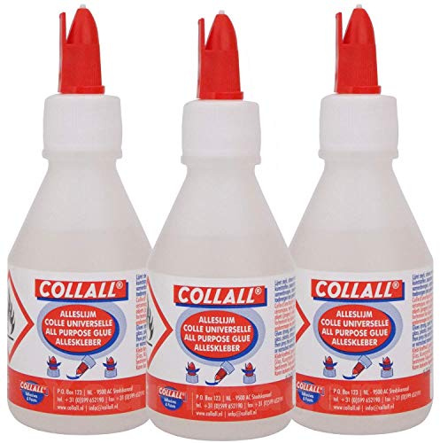 Collall Alleskleber transparent, schnell trocknend, starke Haftung, für Papier, Karton, Kork, Holz, Glas, Keramik, 1 Stück (300ml)