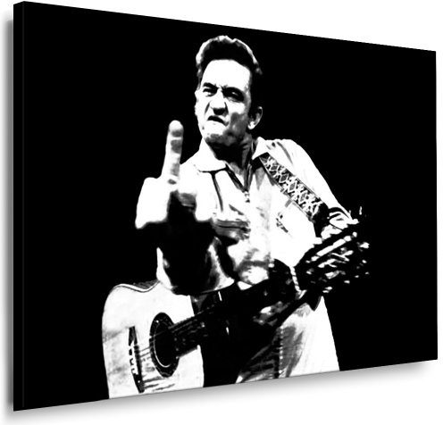 Kunstdruck Johnny Cash Bild Leinwandbild fertig auf Keilrahmen/Leinwandbilder, Wandbilder, Poster, Pop Art Gemälde, Kunst - Deko Bilder