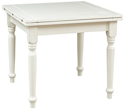 Biscottini Esstisch ausziehbar 90x90 cm | Küchentisch im Landhausstil | Gartentisch ausziehbar