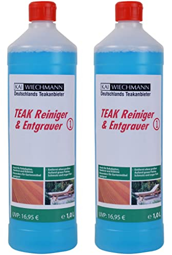 Teak Entgrauer 2 Liter entfernt graue Patina Schmutz und Fett