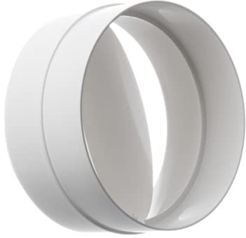 Ø 125mm Connecteur de Conduit avec Clapet Anti-retour - Conduit de Ventilation - Plastique PVC