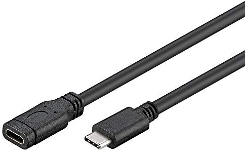 PremiumCord - Cavo di prolunga USB 3.1 Maschio C/Maschio C/Femmina, 2 m, Colore: Nero