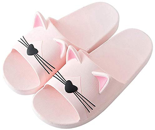 Scarpe da Spiaggia e Piscina per Ragazzi e Ragazze Estate Pantofole Antiscivolo Ciabatte da Bagno Sandali a Punta Aperta Adulti e Bambini (38/39 EU, Donne Rosa)