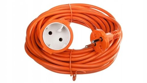 Cable Extension Alargadera Alargador 10 Metros para 230 V, Color Naranja