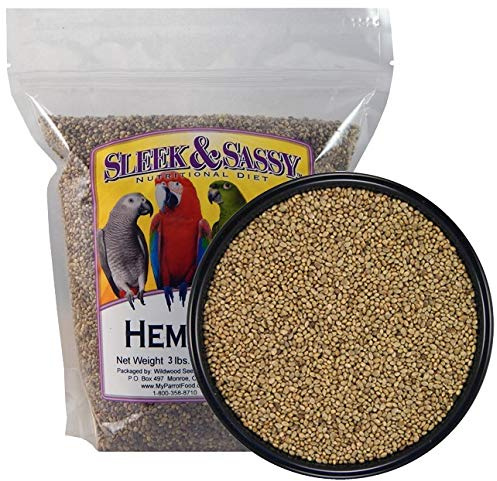 SLEEK & SASSY Hemp Seed (sterilized) for Birds (3 lbs.)