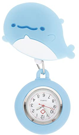 Fob Uhr Taschenuhr Ansteckuhr: Silikon Wal Brosche Leuchtende Ausziehbare Krankenschwesteruhr Schwesternuhr Quarz Pflegeuhr Pflege Pulsuhr Kinder Arzt Damen Herren Geschenke