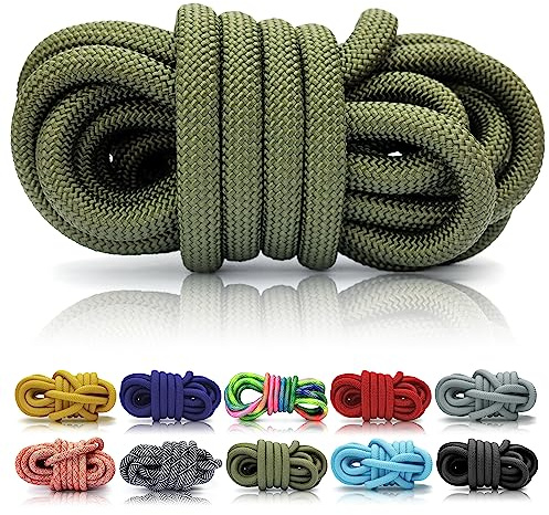 Ganzoo corda PPM 5 m, 8 mm, rope intrecciata in polipropilene multifilamento, armygreen, materiale per intreccio e impalmatura, per creare guinzagli e collari per cani, capezze, portachiavi, bracciali