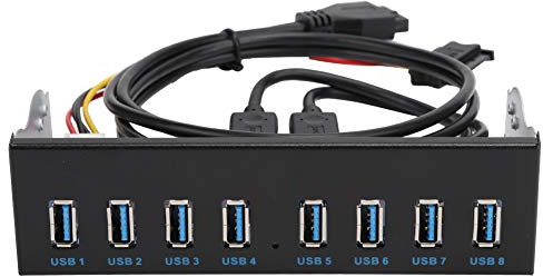 Hub USB 3.0 19Pin 8 Ports Extension Façade Avant Adaptateur pour PC Ordinateur avec Lecteur Optique
