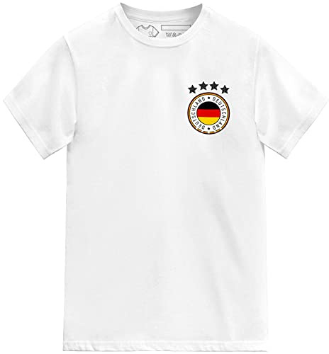 Barn Tyskland fotbollströja bomull tyskt lag t-shirt, Röd, 14-15 Years