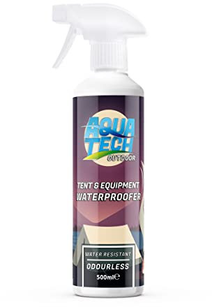 AquaTech Imperméabilisant pour tente, auvent et équipement | Pour temps humide et vêtements de randonnée | Transparent et neutre - 500 ml